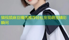 猫视频麻豆精选推荐轻松发现萌宠精彩瞬间